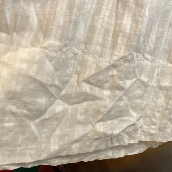 Vintage cream long christening linen gown with extra fabric in the hem.  Box A - Picture 2 of 6